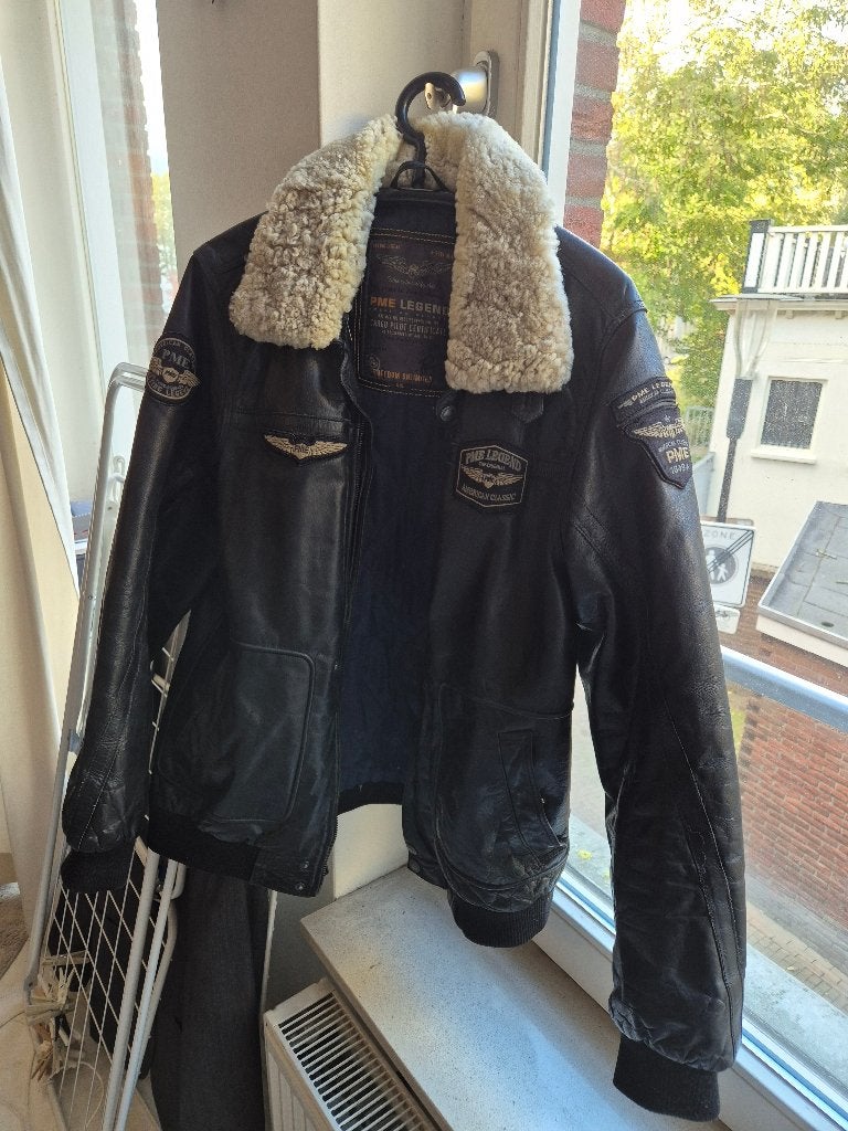 Leren piloten heren winterjas XXL PME Legend, Bruin, Overige maten, Ophalen of Verzenden, PME Legend