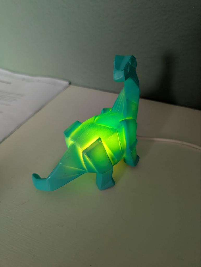 Dinosaurus Lamp - Groen LED Nachtlampje 'House of Disaster', Ophalen of Verzenden, Zo goed als nieuw, Lamp