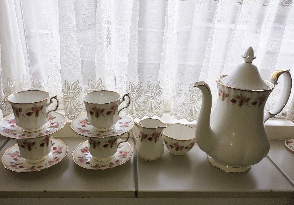 koffie servies Royal Sutherland kop en schotels, Ophalen of Verzenden