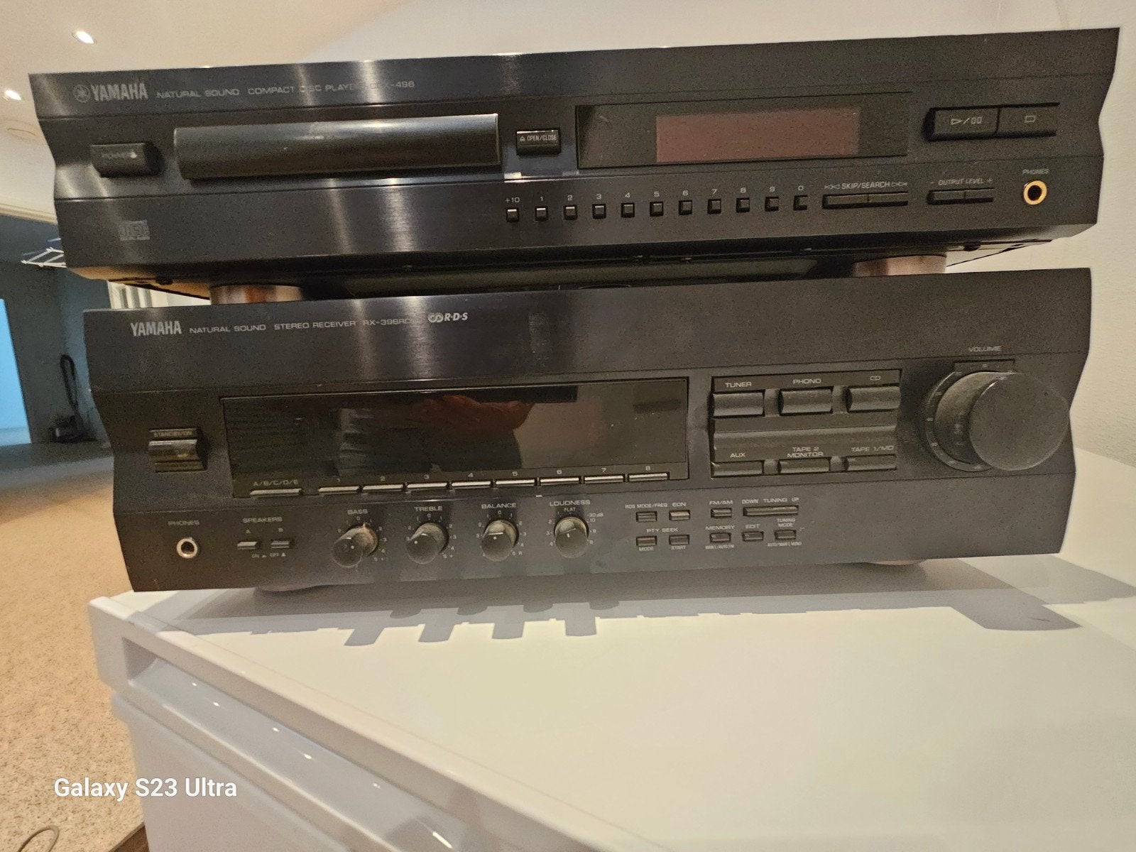 yamaha versterker en cd speler, Ophalen