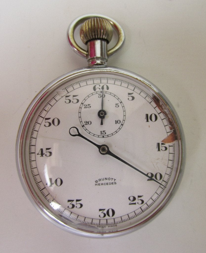 Brunott Mercedes antieke stopwatch, Overige merken, Zakhorloge, Staal, 1960 of later