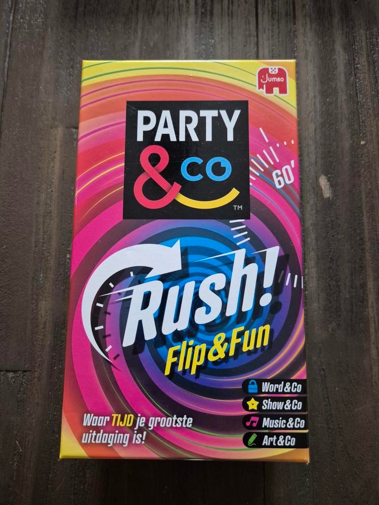 Party & Co Rush! Flip & Fun - Zo goed als nieuw, Vijf spelers of meer, Ophalen of Verzenden, Zo goed als nieuw, Jumbo