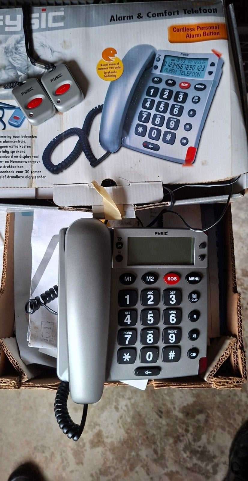 FYSIK Senioren telefoon met alarmzenders FX3800, Ophalen of Verzenden