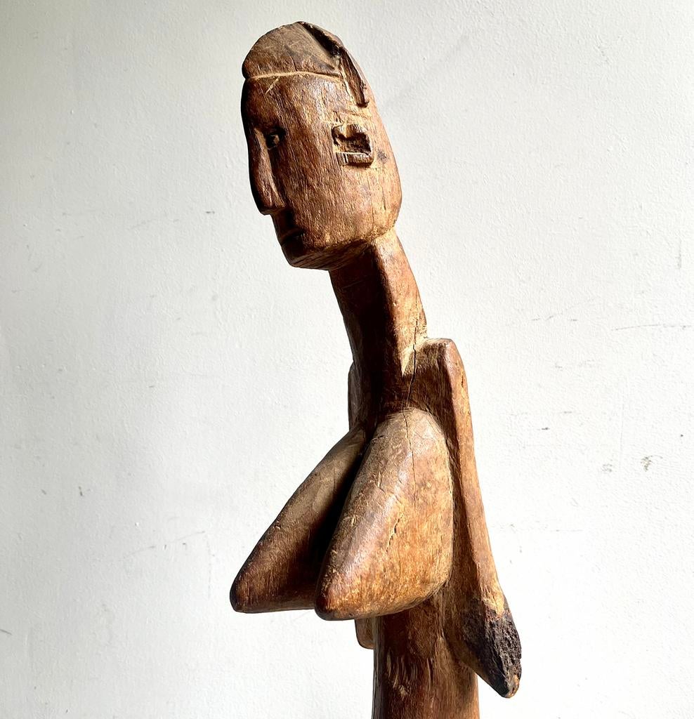 Zeldzaam Antiek Dogon Beeld uit Mali - Vrouwenfiguur, Antiek en Kunst, Kunst | Beelden en Houtsnijwerken, Beeld, Hout, Vrouw, 20 - 50 cm