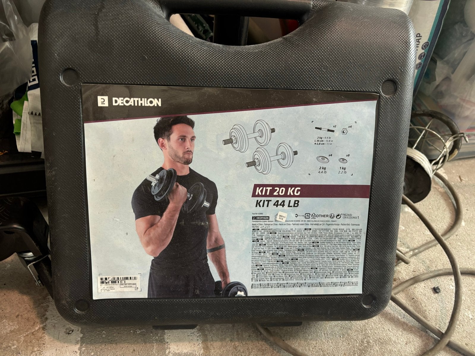 Halterset 20 kg - Zo goed als nieuw - Decathlon, Ophalen, Zo goed als nieuw, Armen, Halterset