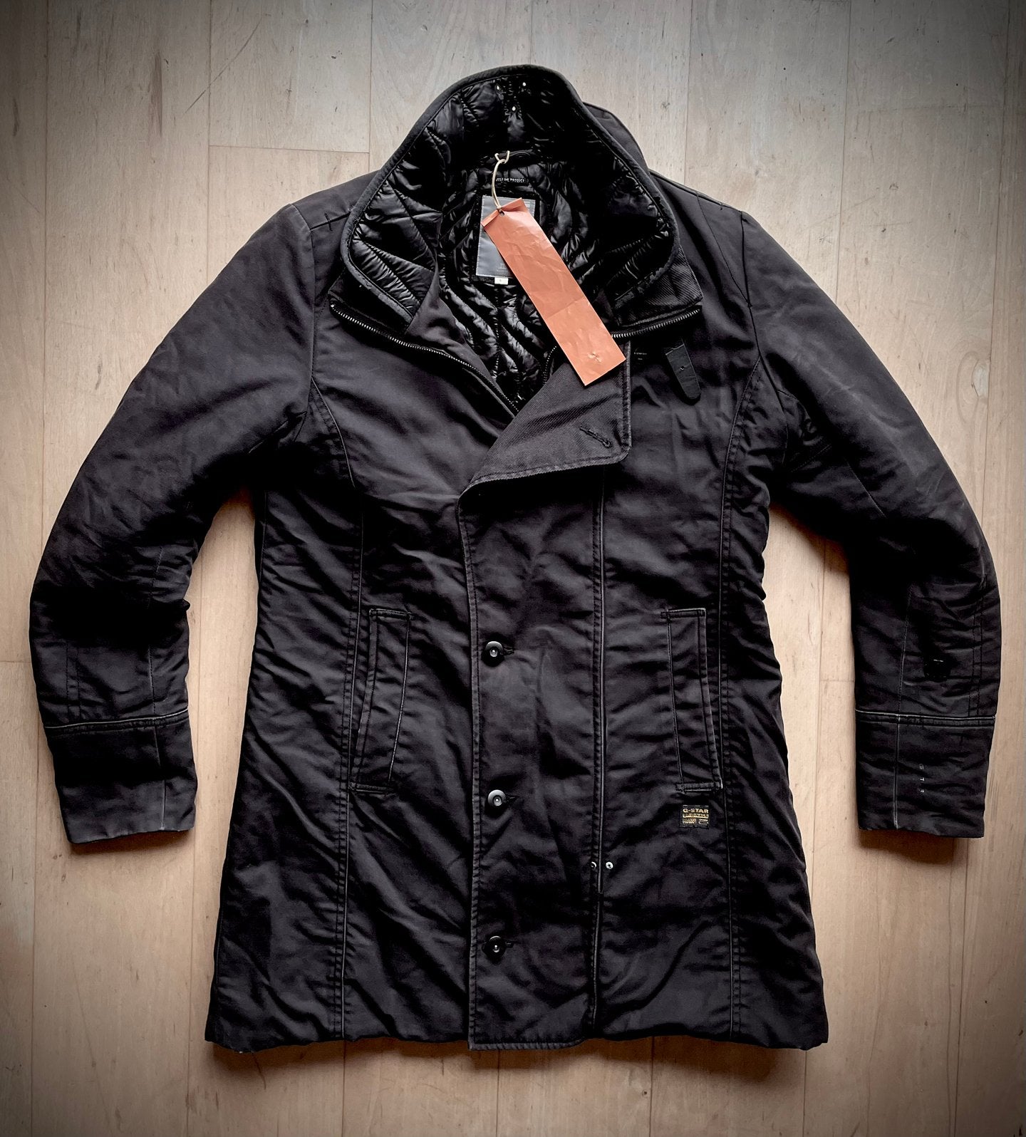 G Star Raw New Minor Trench Women design stoere warme jas L, Ophalen of Verzenden, Maat 42/44 (L), Zwart