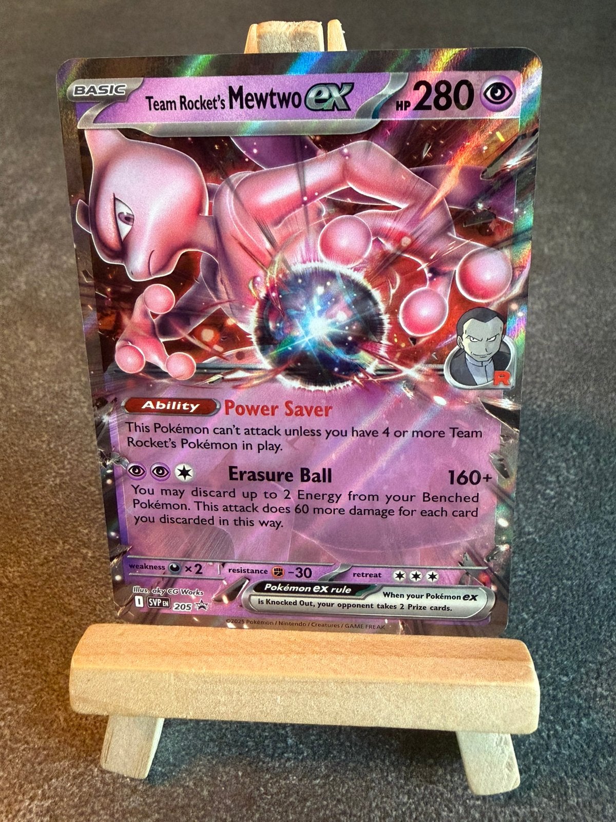 Team Rocket’s Mewtwo Ex Pokémon promo SVP 205, Ophalen of Verzenden, Zo goed als nieuw