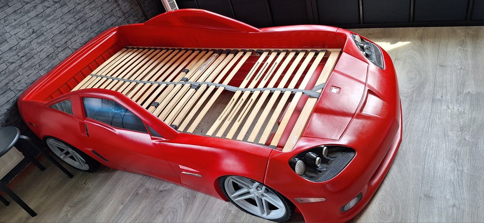 Supergaaf Chevrolet Corvette bed uit U.S.A., Kinderen en Baby's, Ophalen, Gebruikt, 100 cm of meer, Lattenbodem