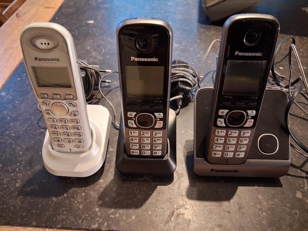 Panasonic draadloze telefoons (3 stuks) - KX-TG6711NLB, Ophalen of Verzenden, Gebruikt