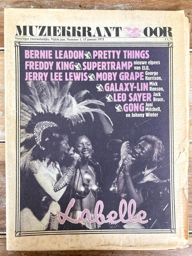 Muziekkrant OOR 1975 SUPERTRAMP Pretty Things MOBY GRAPE, Ophalen of Verzenden, Muziek, Film of Tv