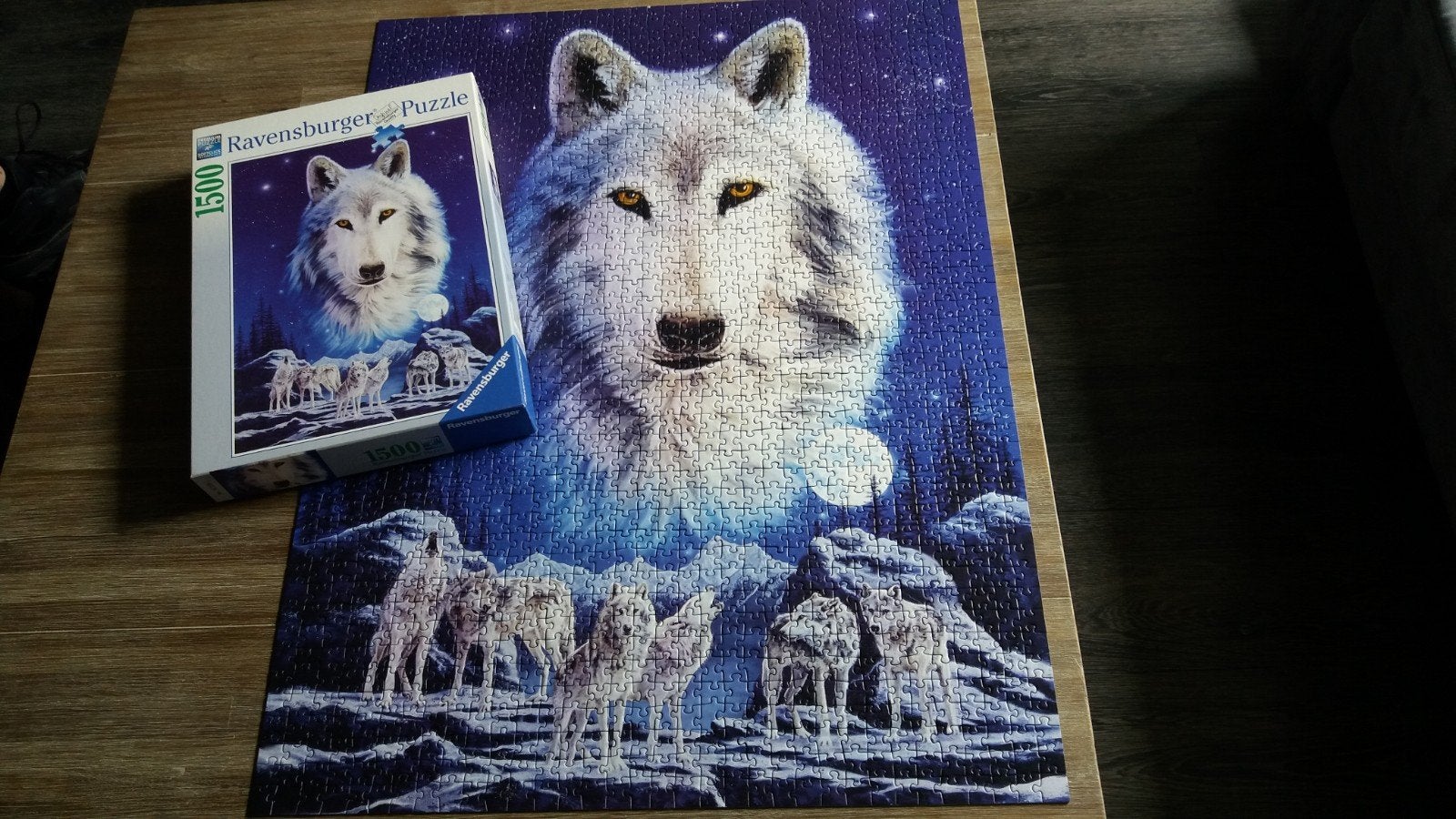 Ravensburger puzzel  1500 stukjes   wolven

Op te halen in N, Ophalen, 500 t/m 1500 stukjes, Zo goed als nieuw