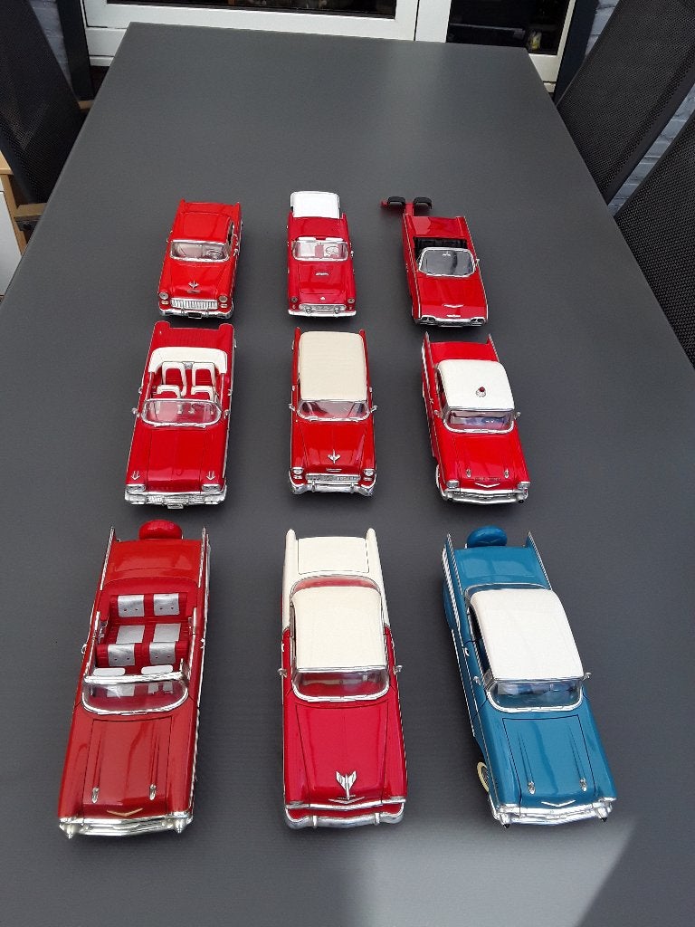 9 Mooie Klassieke Amerikaanse  auto's 1:18: Prijs : 384,95, Ophalen, Gebruikt, Auto, Overige merken