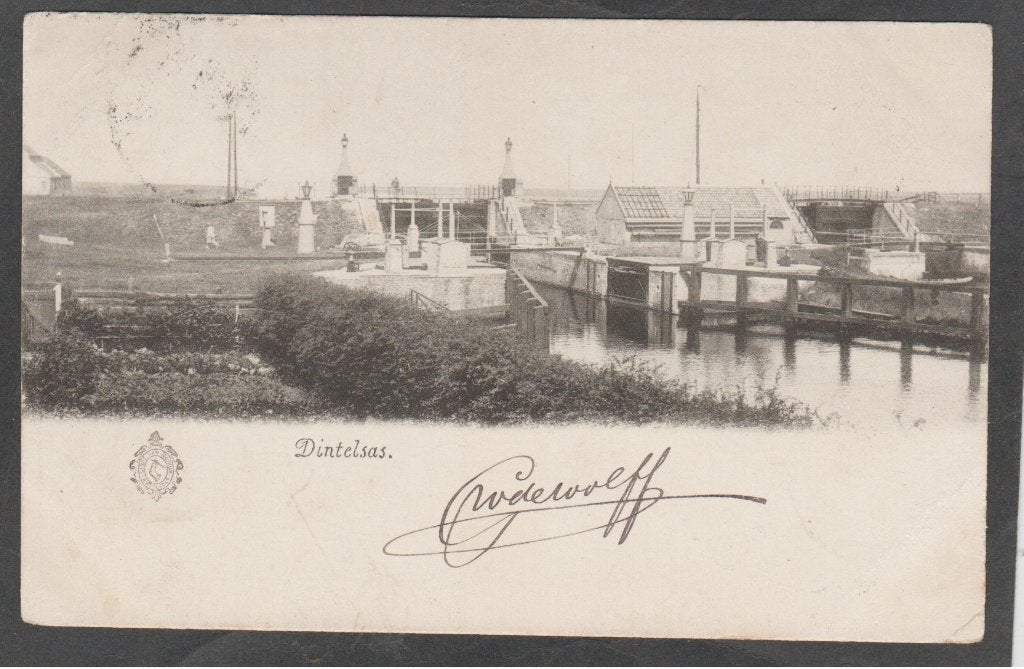 dinteloord  gezicht op de dintelsas, Verzamelen, Verzenden, Voor 1920, Gelopen, Noord-Brabant