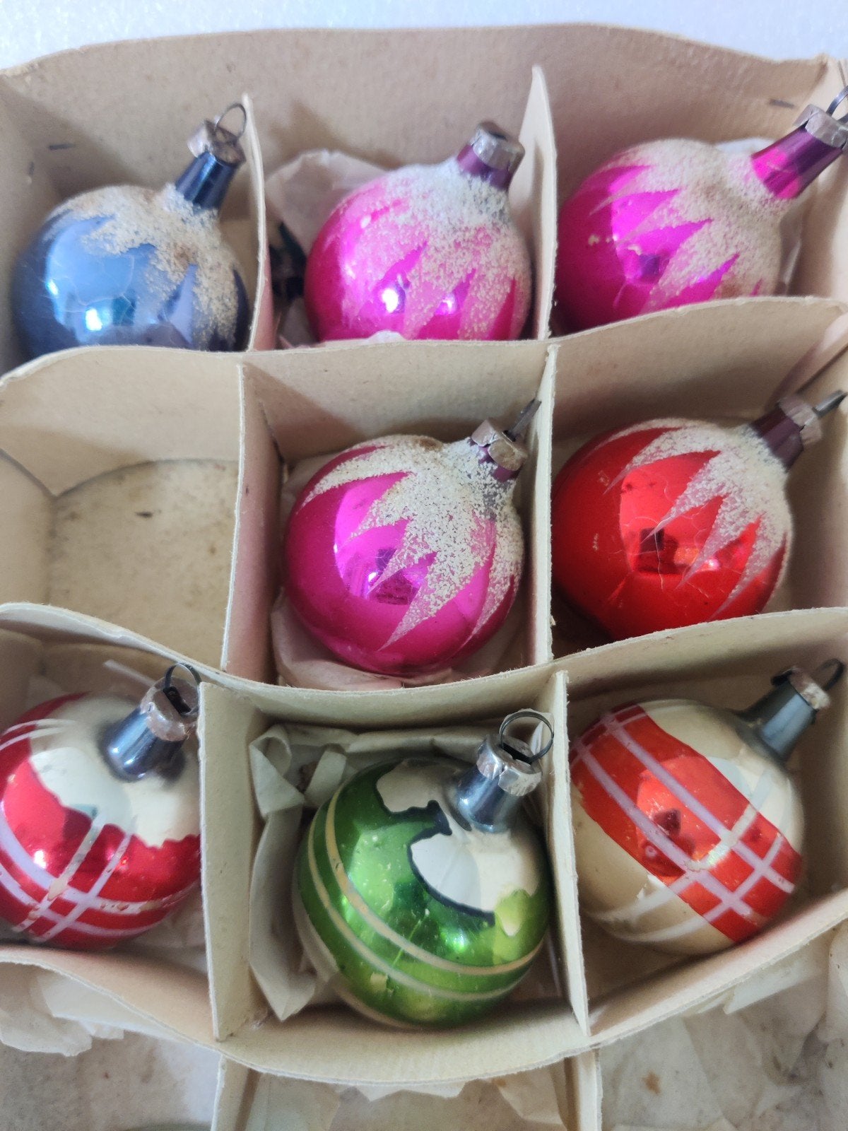 set kleine oude kerstballen, Diversen, Kerst, Ophalen of Verzenden