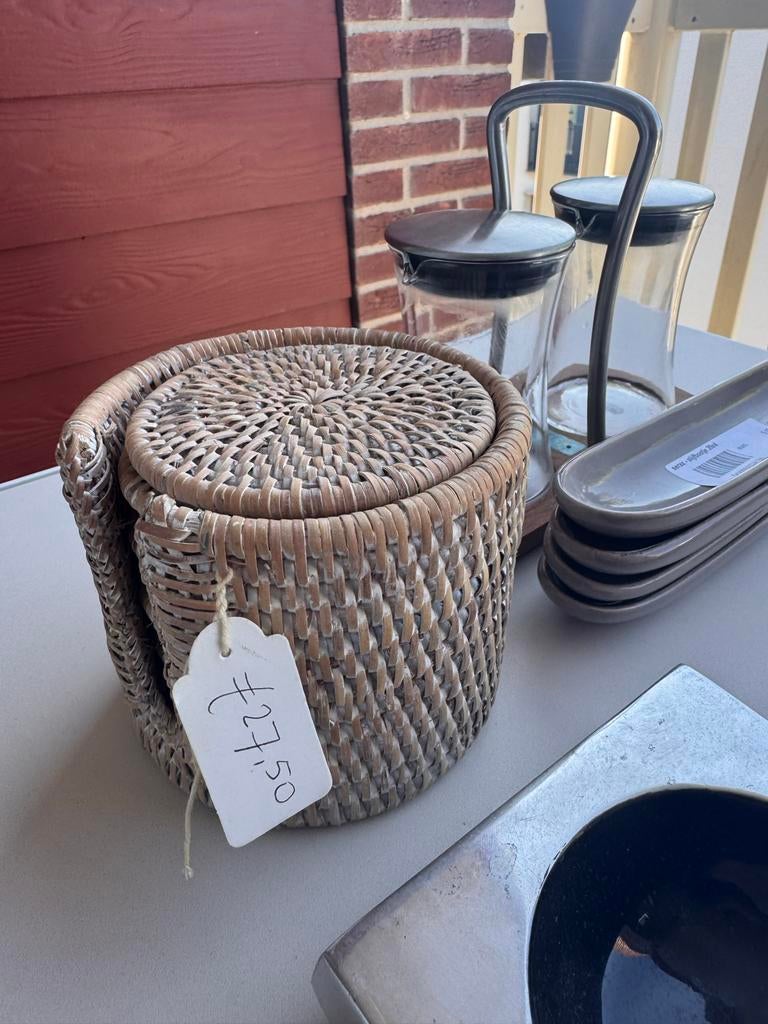 Rotan onderzetters voor glazen, Huis en Inrichting, Woonaccessoires | Onderzetters, Ophalen, Nieuw