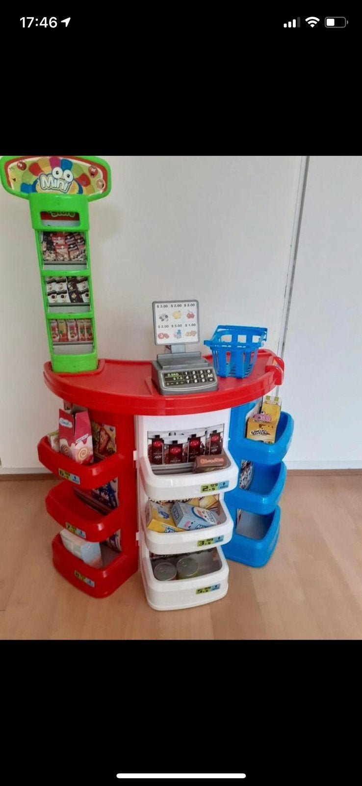 Leuke speelgoed supermarkt met accessoires, Ophalen of Verzenden, Gebruikt, Jongen of Meisje