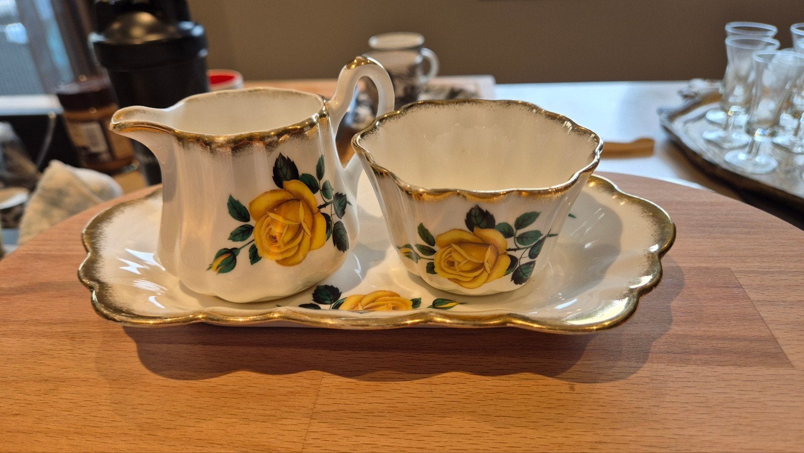Vintage Royal Castle Bone China roomstel, Ophalen of Verzenden
