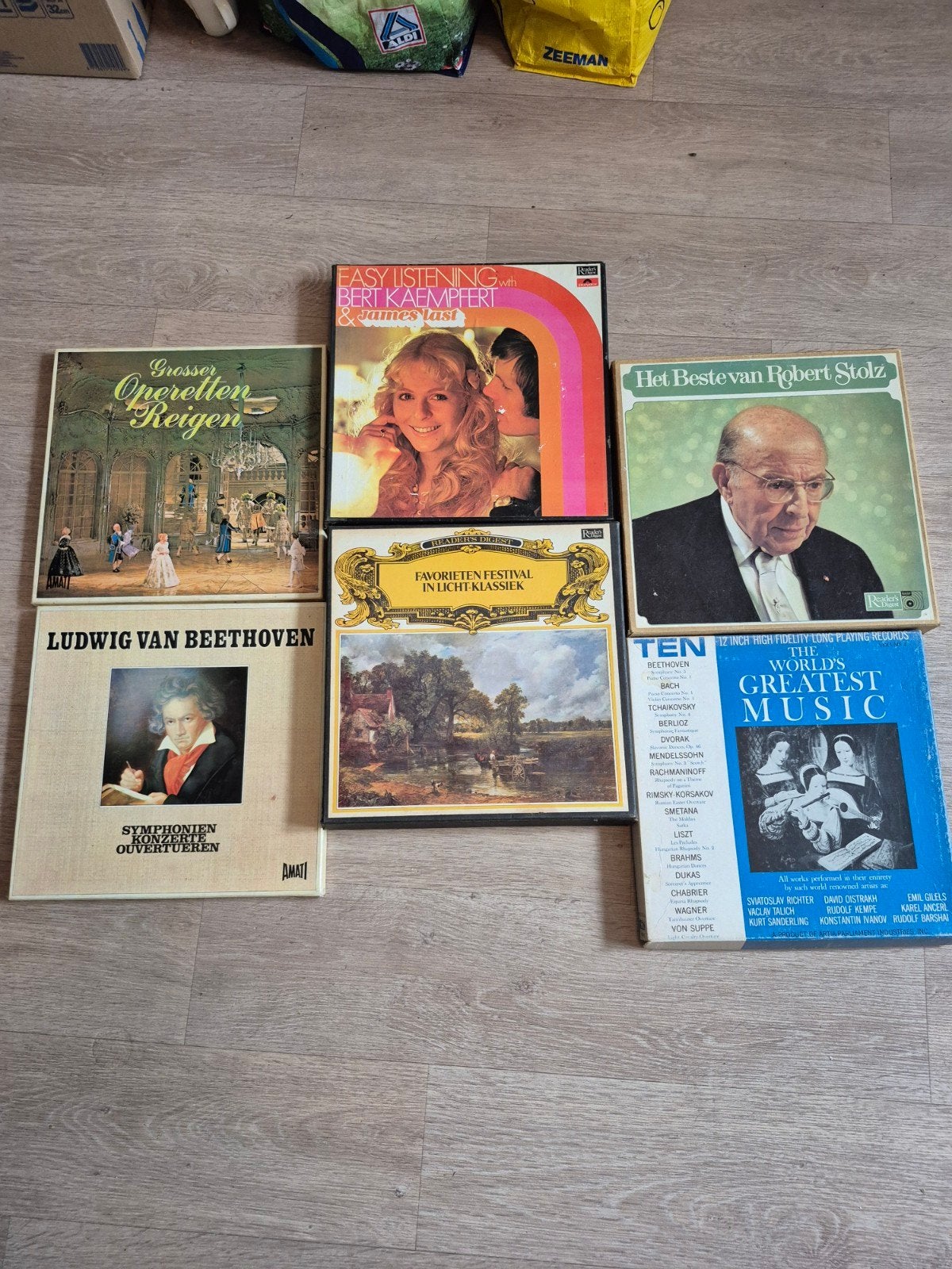 Grote collectie klassieke en easy listening LP's, Ophalen