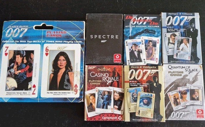James Bond 007 speelkaarten 8 pakjes vanaf €6 per pakje, Verzamelen, Ophalen, Nieuw, Speelkaart(en)