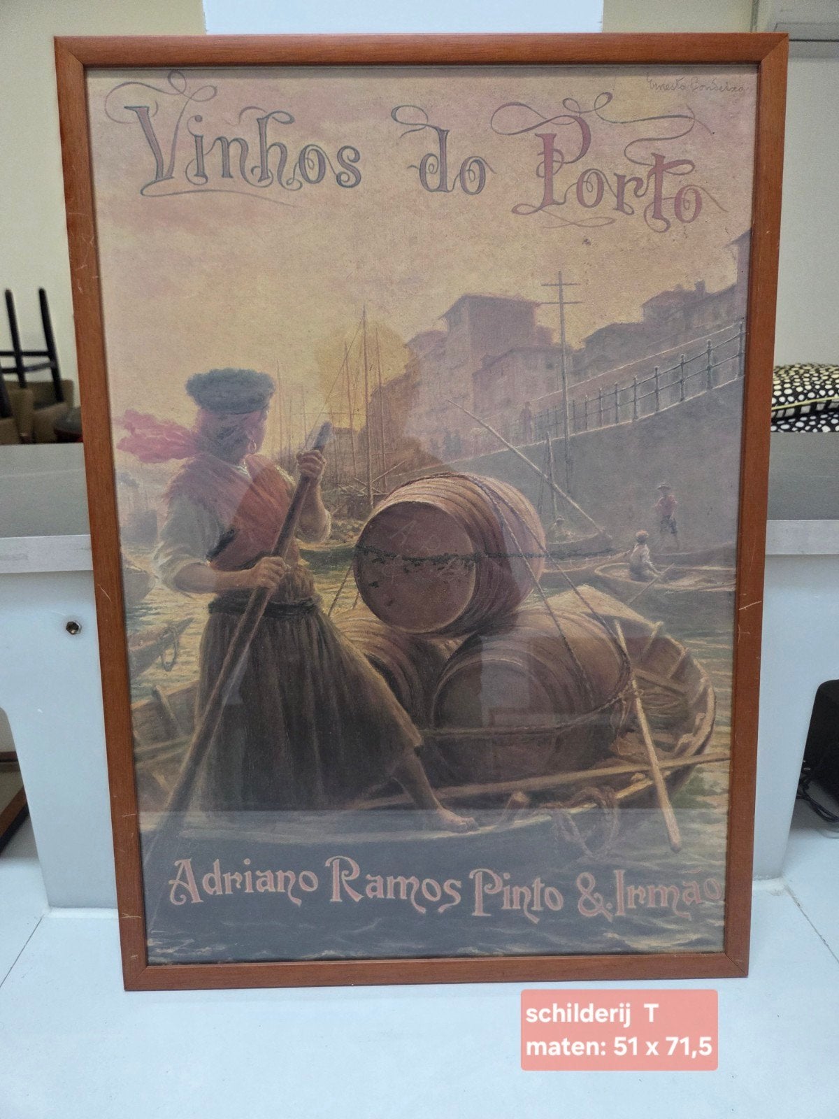 Vintage 'Vinhos do Porto' Poster - Adriano Ramos Pinto, Ophalen, 50 – 75, Gebruikt, Foto of Poster
