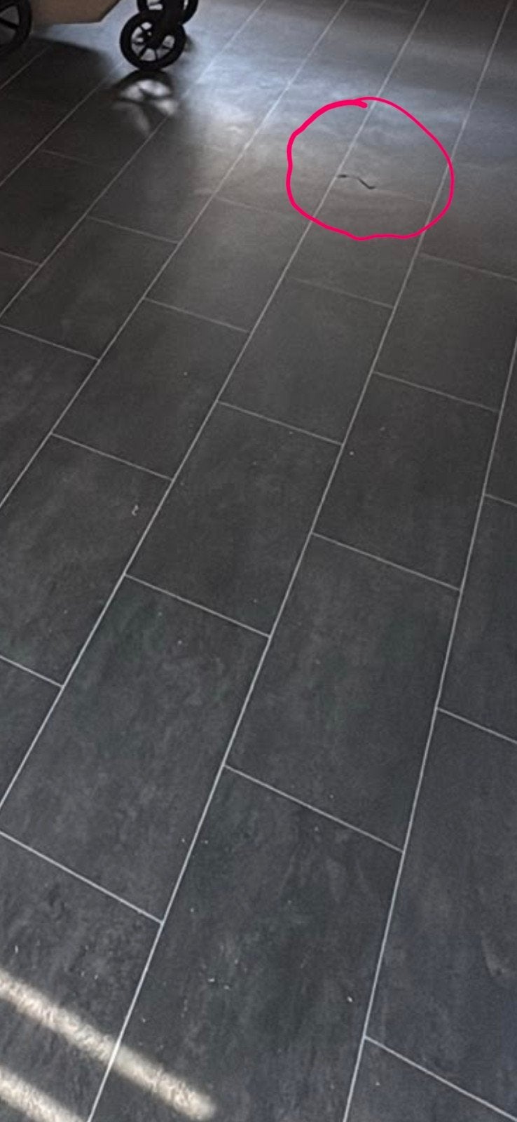 Vinyl vloer - ongeveer 40m2, Ophalen, Gebruikt, Grijs, 25 tot 50 m²