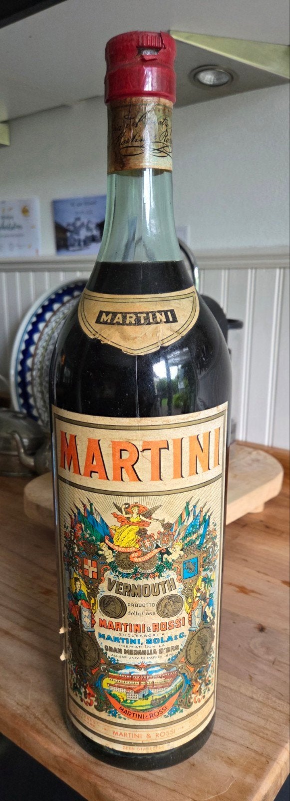 Reclame object Zeer grote fles Martini, Ophalen