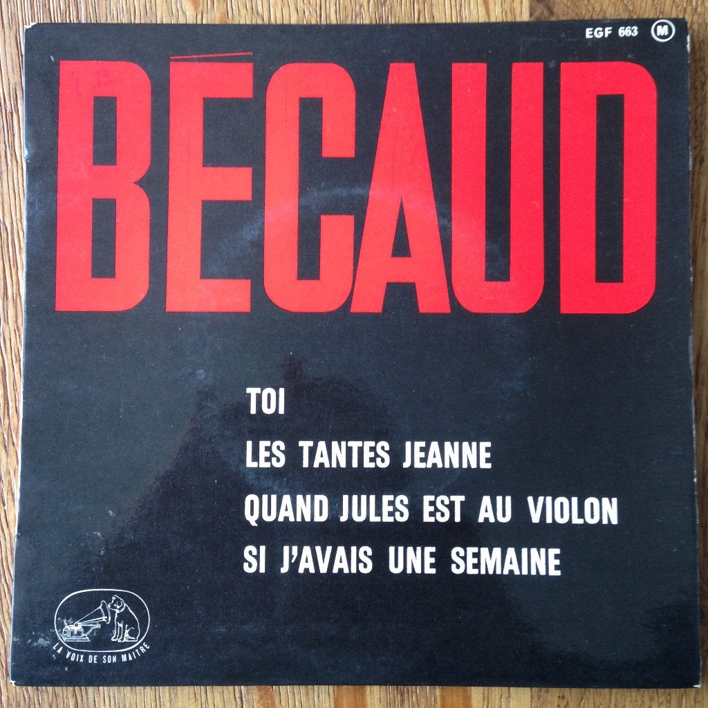 Gilbert Becaud Bécaud Toi EP 7" FH chanson 1963 languette, Gebruikt, Ophalen of Verzenden, EP, Pop