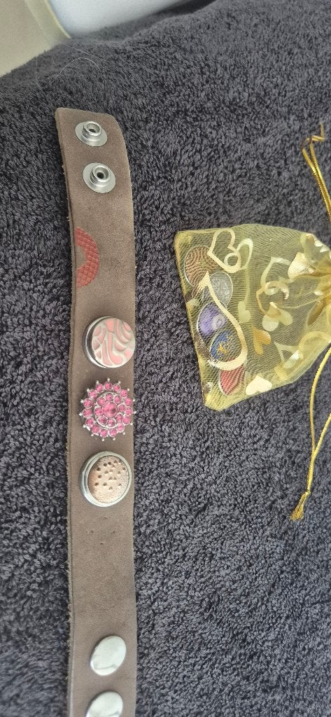 Noosa armband, Sieraden, Tassen en Uiterlijk, Armbanden, Ophalen, Gebruikt, Bruin, Leer