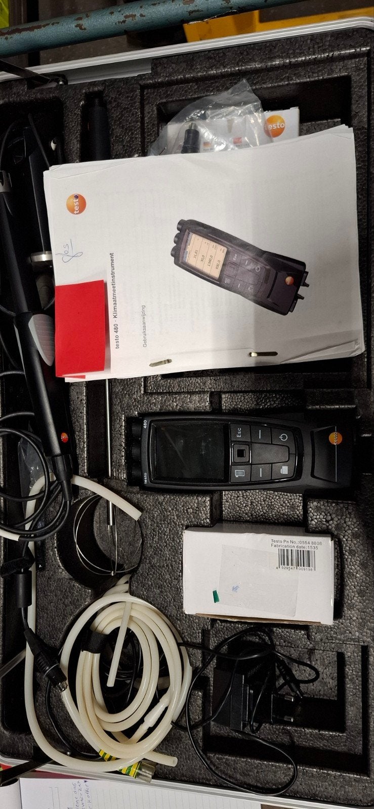Complete Testo 480 Klimaatmeter Expert-set in koffer, Ophalen of Verzenden, Gebruikt, Temperatuur