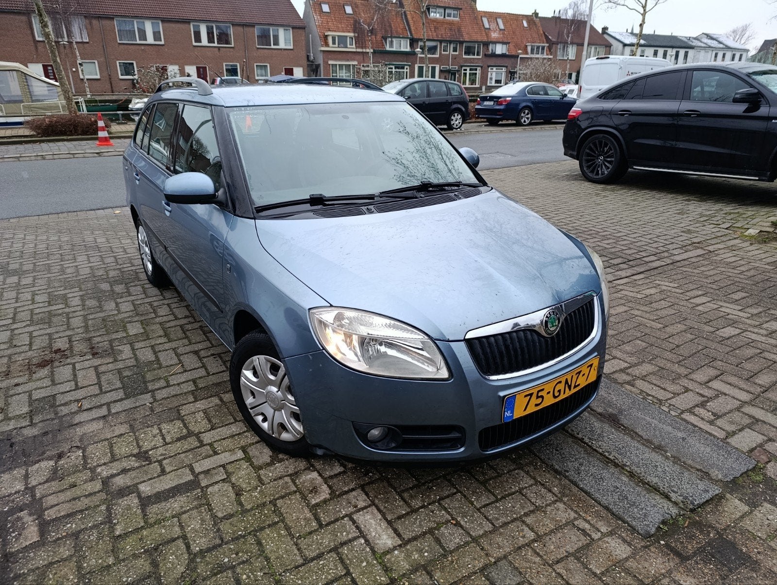 Skoda Fabia 1.2 69pk 2008 Blauw, Voorwielaandrijving, 450 kg, 40 €/maand, 1045 kg