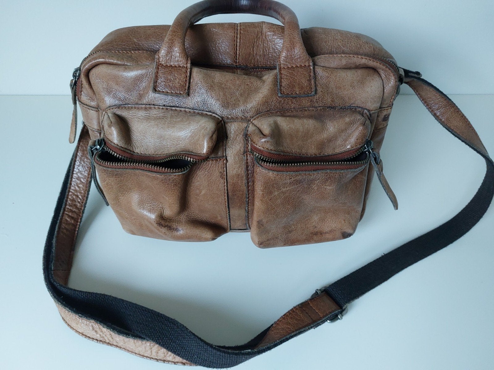 👜 Burkely Leren Cowboysbag / Schoudertas / Handtas  Cognac, Gebruikt, Minder dan 40 cm, Minder dan 35 cm, Ophalen of Verzenden