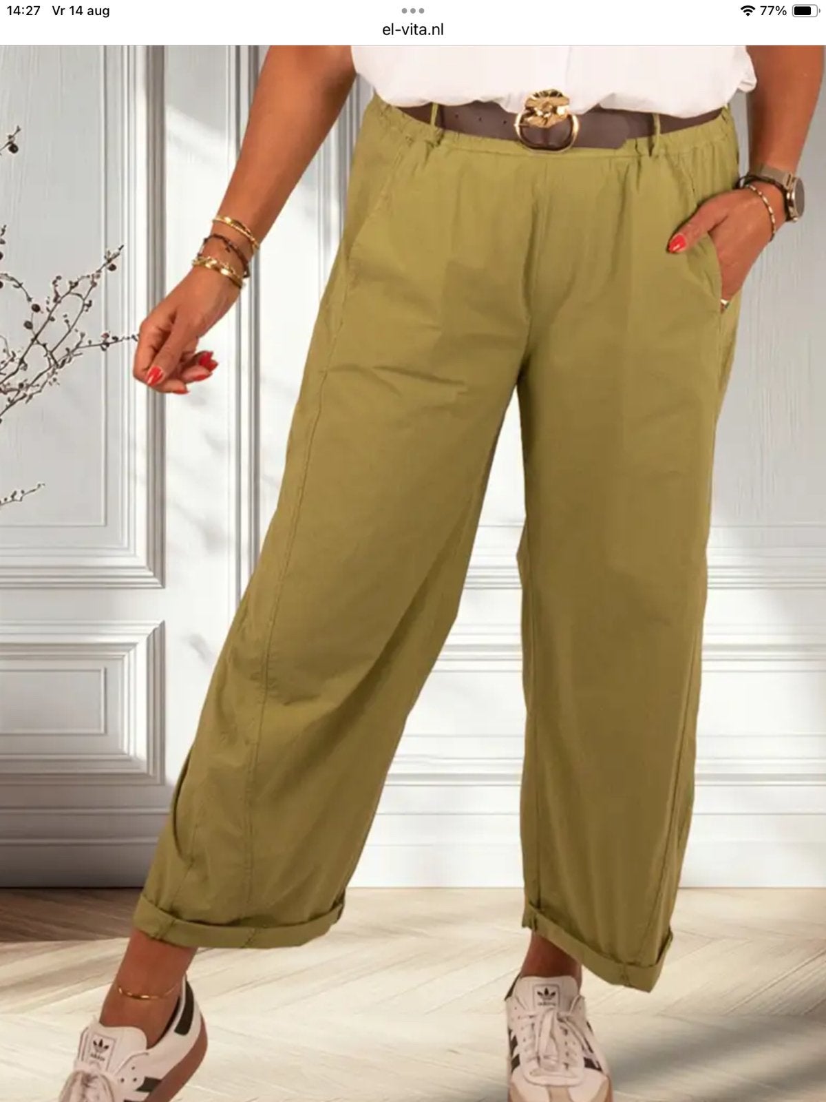 Nieuwe barrelbroek one size in limegroen van Tan, Overige kleuren, Maat 42/44 (L), Nieuw, Ophalen of Verzenden