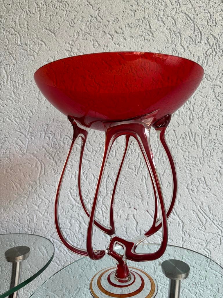 Jozefina Krosno Rode Kunstglas  Kwal/Octopus, Ophalen