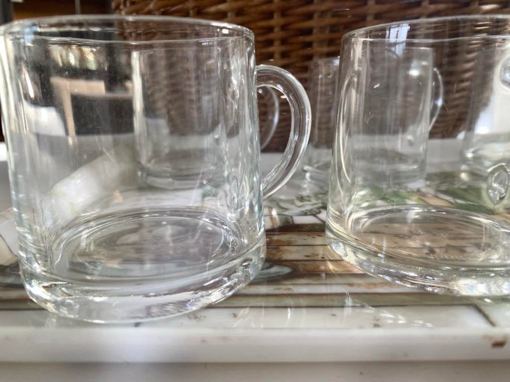 Theekopjes glazen DE, Ophalen of Verzenden, Glas, Overige stijlen, Glas of Glazen