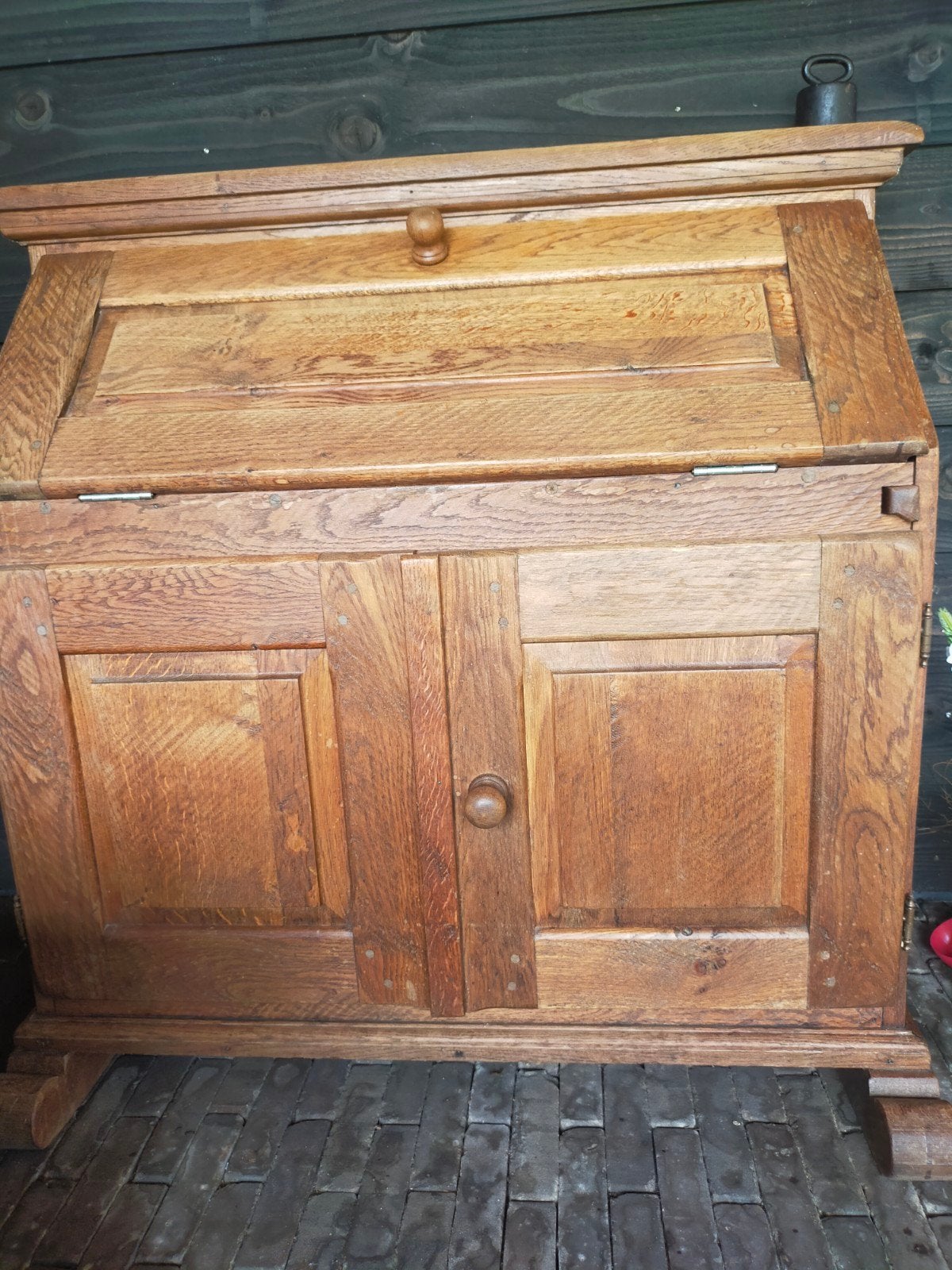 massief eiken secretaire, Ophalen, Gebruikt