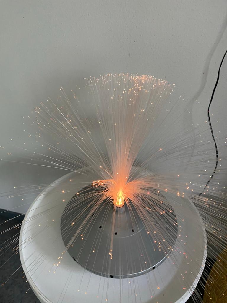 Vintage Space Age Glasvezel Lamp Jaren '70/'80, Ophalen of Verzenden