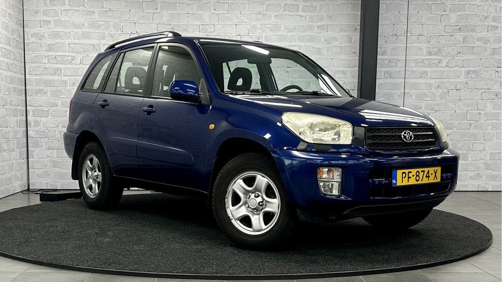 Toyota RAV4 1.8-16V VVT-i Luna / Airco (bj 2003), Voorwielaandrijving, Gebruikt, 4 cilinders, Blauw