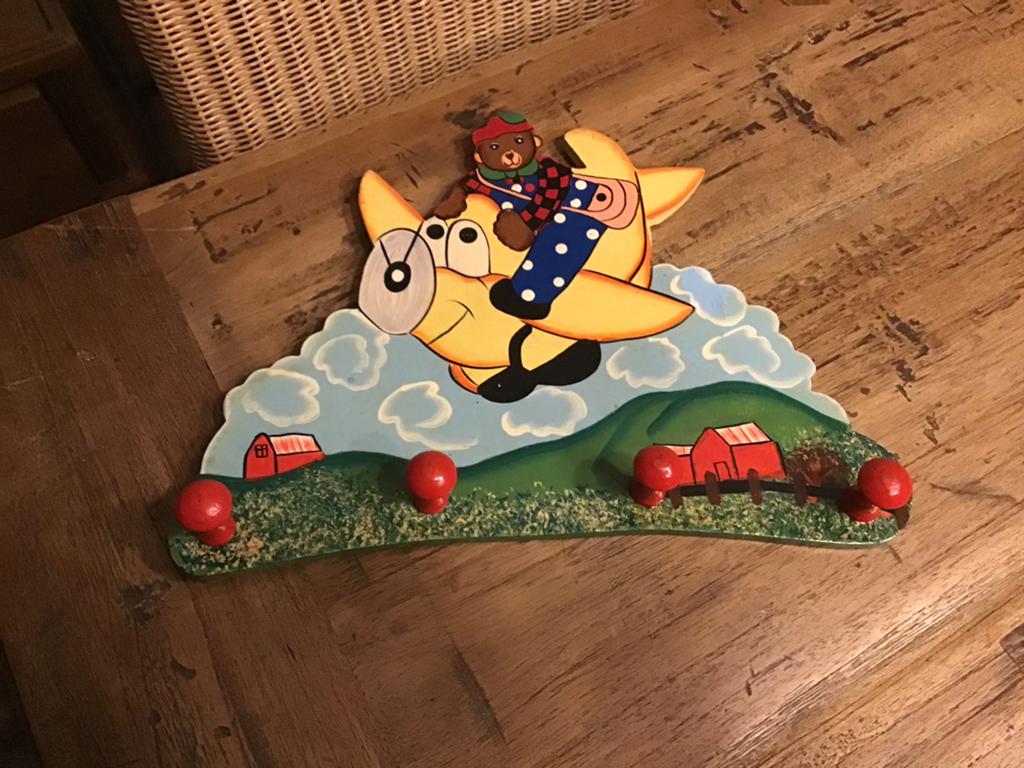 Vintage houten kapstok kinderkamer, Huis en Inrichting, Woonaccessoires | Kapstokken, Wandkapstok, Ophalen of Verzenden, Zo goed als nieuw