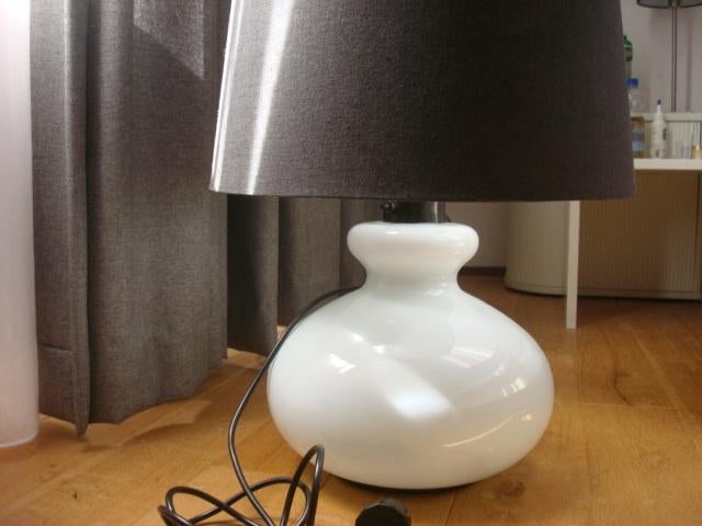 VINTAGE 1960 DIJKSTRA DUTCH DESIGN TAFELLAMP, Ophalen, Glas, VINTAGE DUTCH DESIGN JAREN 60, Zo goed als nieuw