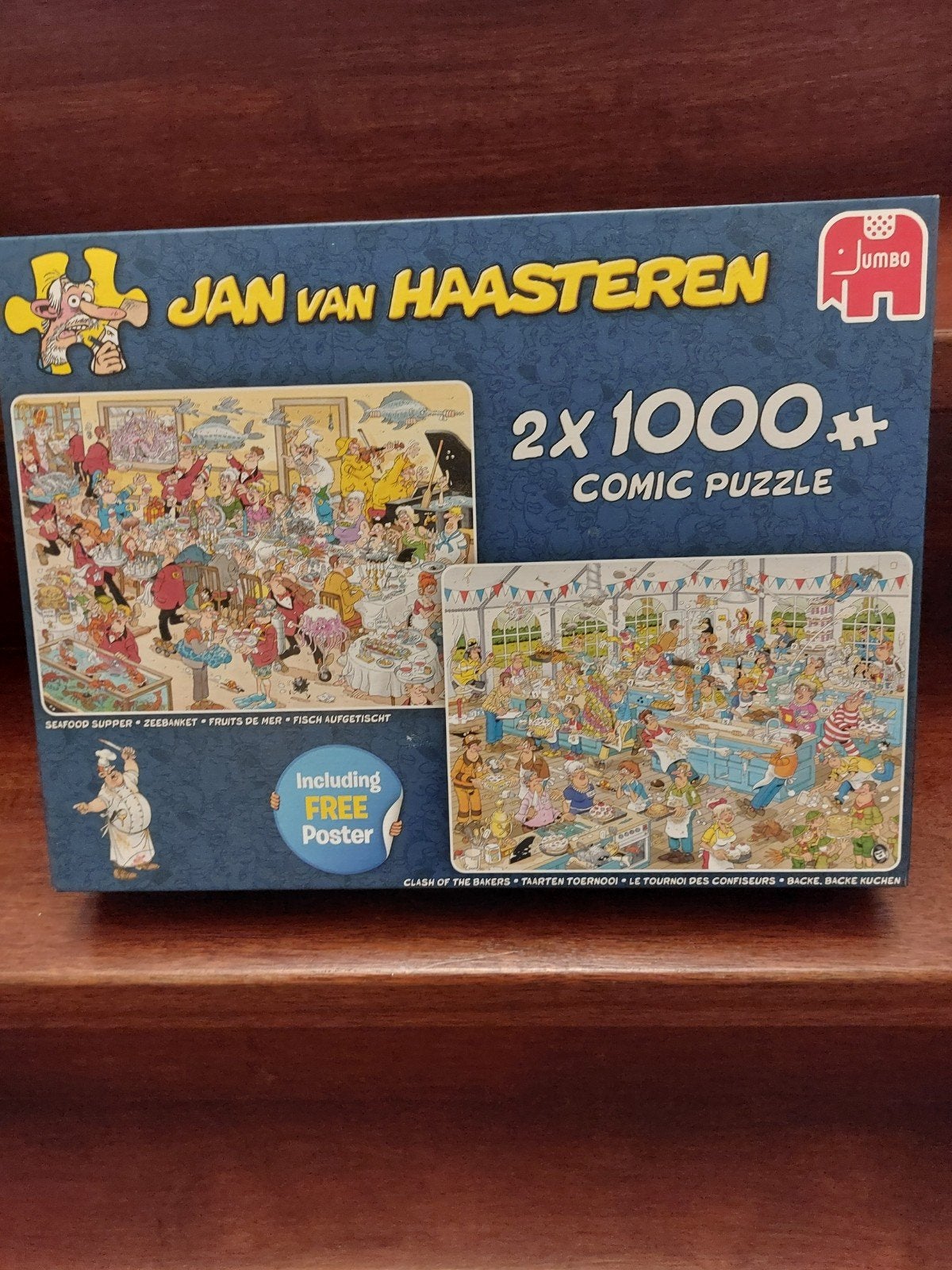 Jan van Haasteren 2x 1000 stukjes - Comic Puzzel, Ophalen of Verzenden, 500 t/m 1500 stukjes, Gebruikt, Legpuzzel