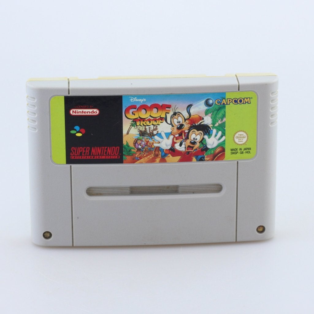 Nintendo SNES Game Goof Troop, Nintendo, Zo goed als nieuw, Support@nintendo.com, 11-1 Hokotate-cho, Kamitoba, Minami-ku
Kyoto 601-8501
Japan