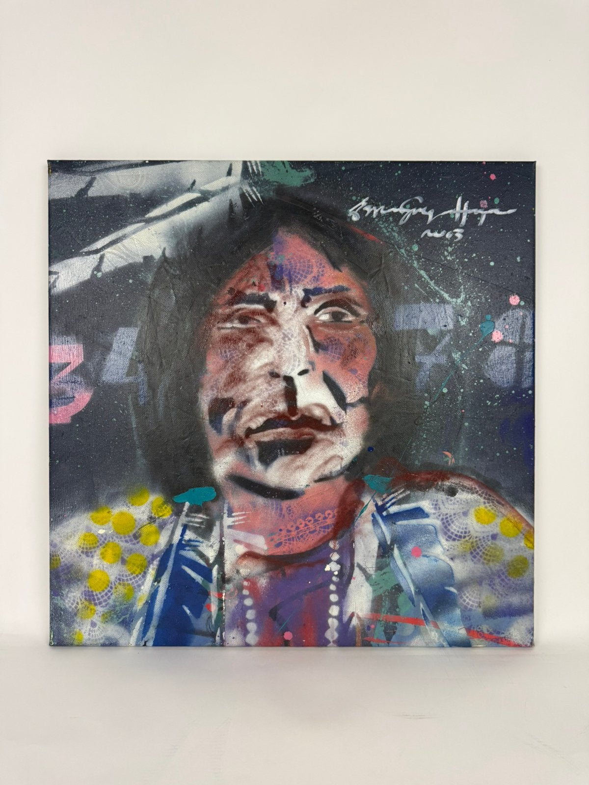 Espen Greger Hagen – origineel portret uit 2003, Antiek en Kunst, Ophalen, Hout, Echtheidscertificaat, Gemengde techniek
