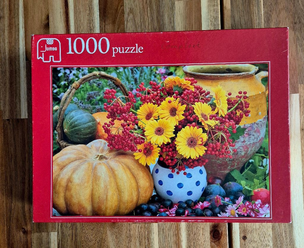 Puzzel Jumbo 1000 stukjes Pompoenen, Ophalen of Verzenden, 500 t/m 1500 stukjes, Gebruikt, Legpuzzel