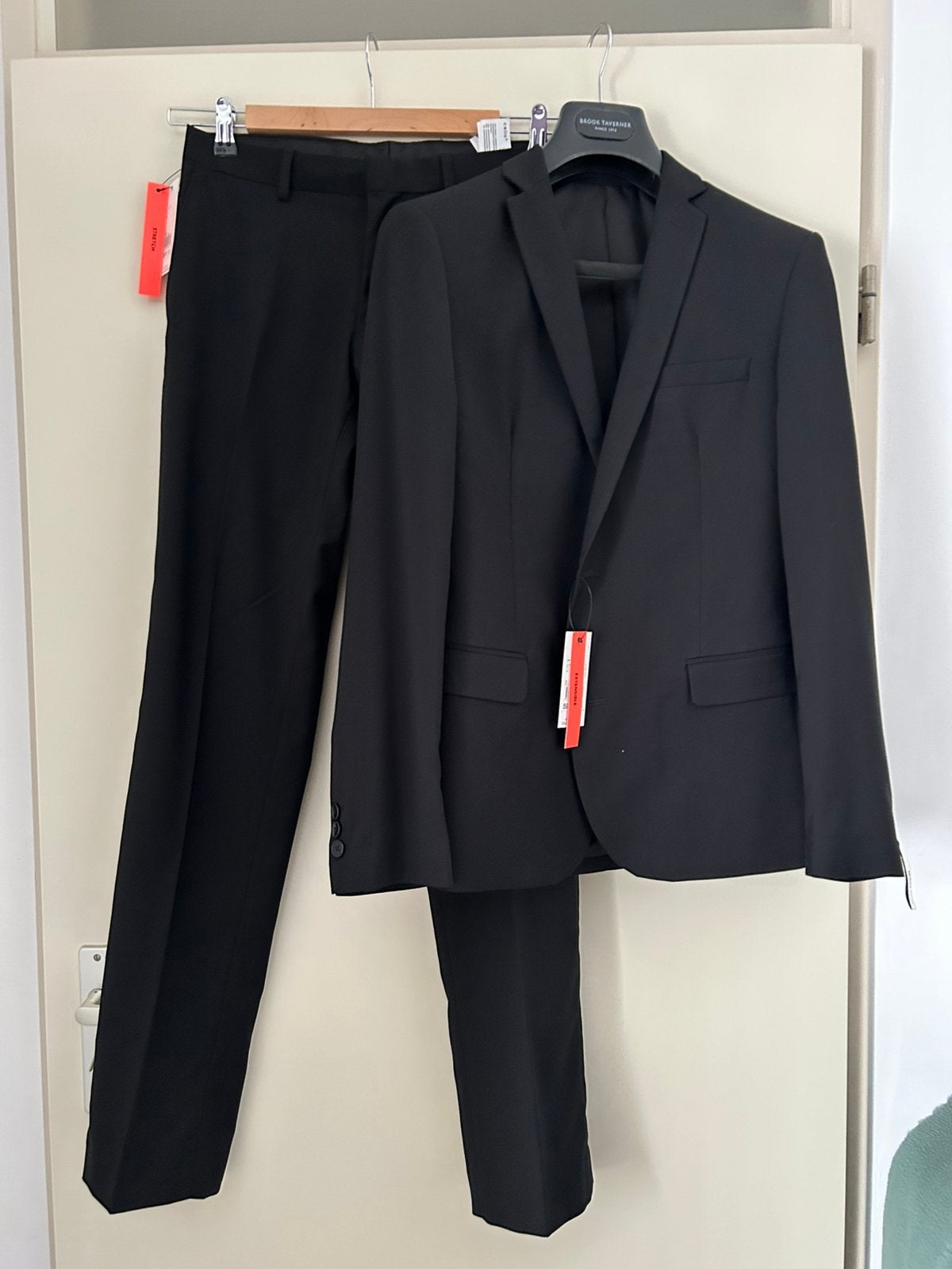 NIEUWE heren pak/costuum slim fit, Zwart, Maat 46/48 (XL) of groter, Ophalen of Verzenden, Zo goed als nieuw