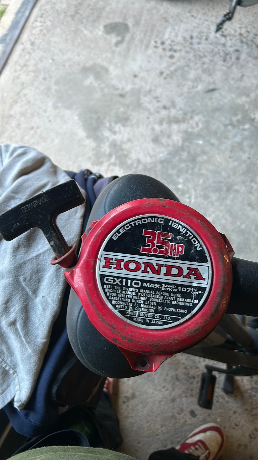 Honda gx110 trek start, Ophalen, Gebruikt