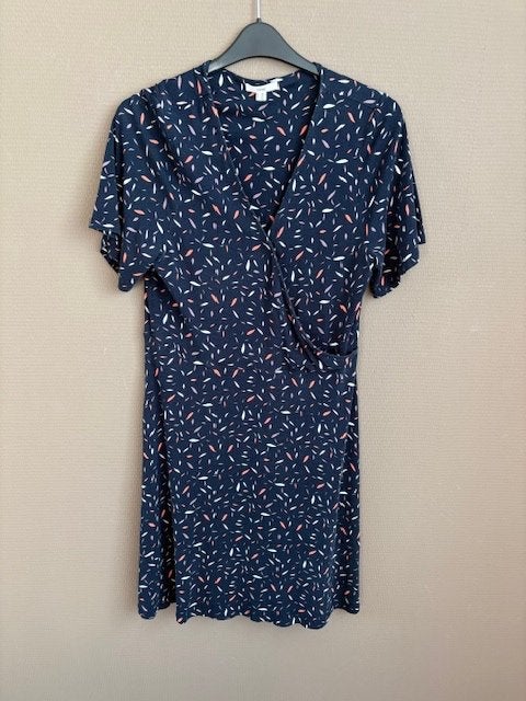 Esprit dames overslag jurkje, Blauw, Maat 46/48 (XL) of groter, Ophalen of Verzenden, Zo goed als nieuw