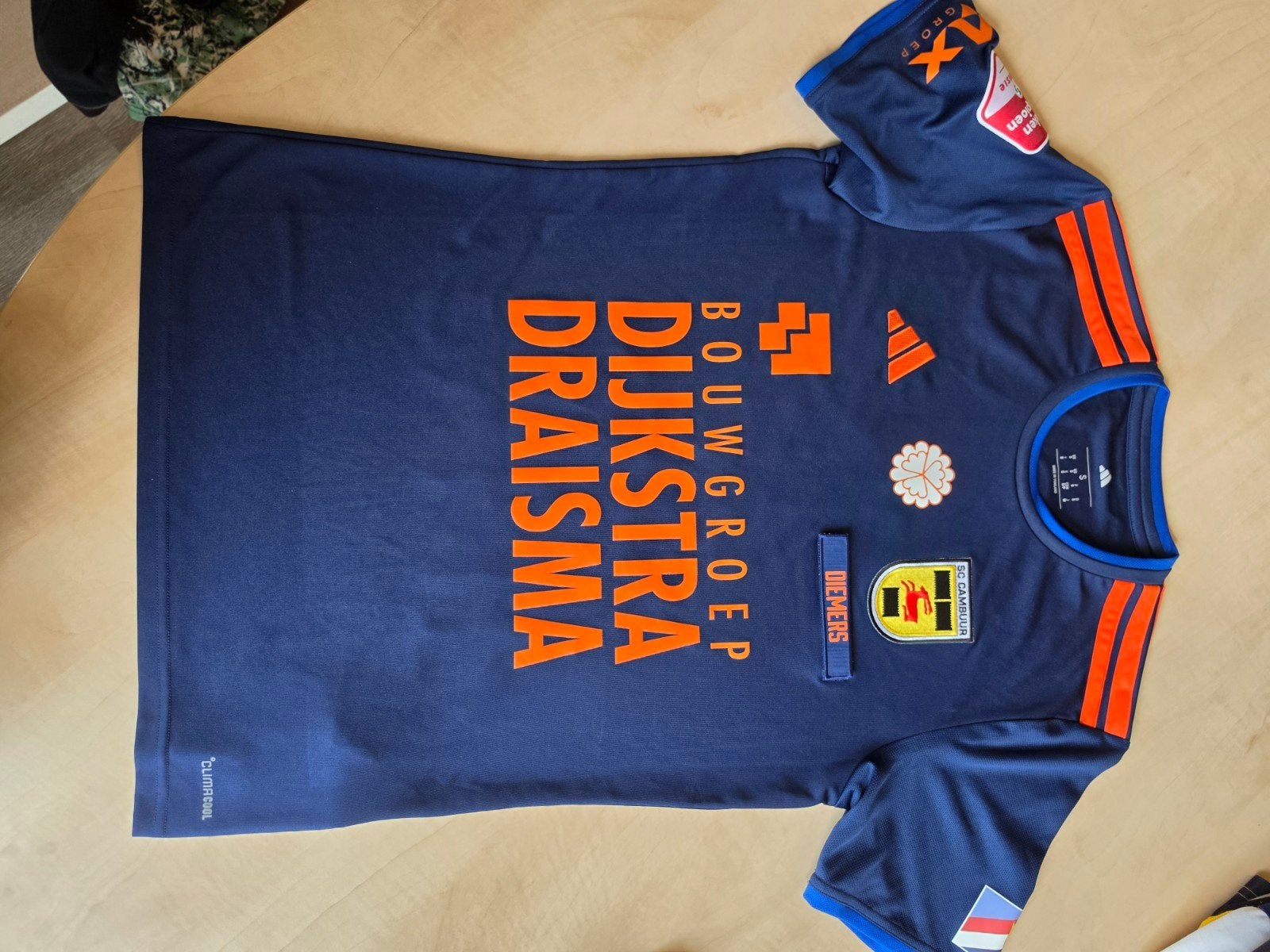 Adidas SC Cambuur Voetbalshirt Maat S Veteranenshirt, Blauw, Ophalen of Verzenden, Zo goed als nieuw, Adidas