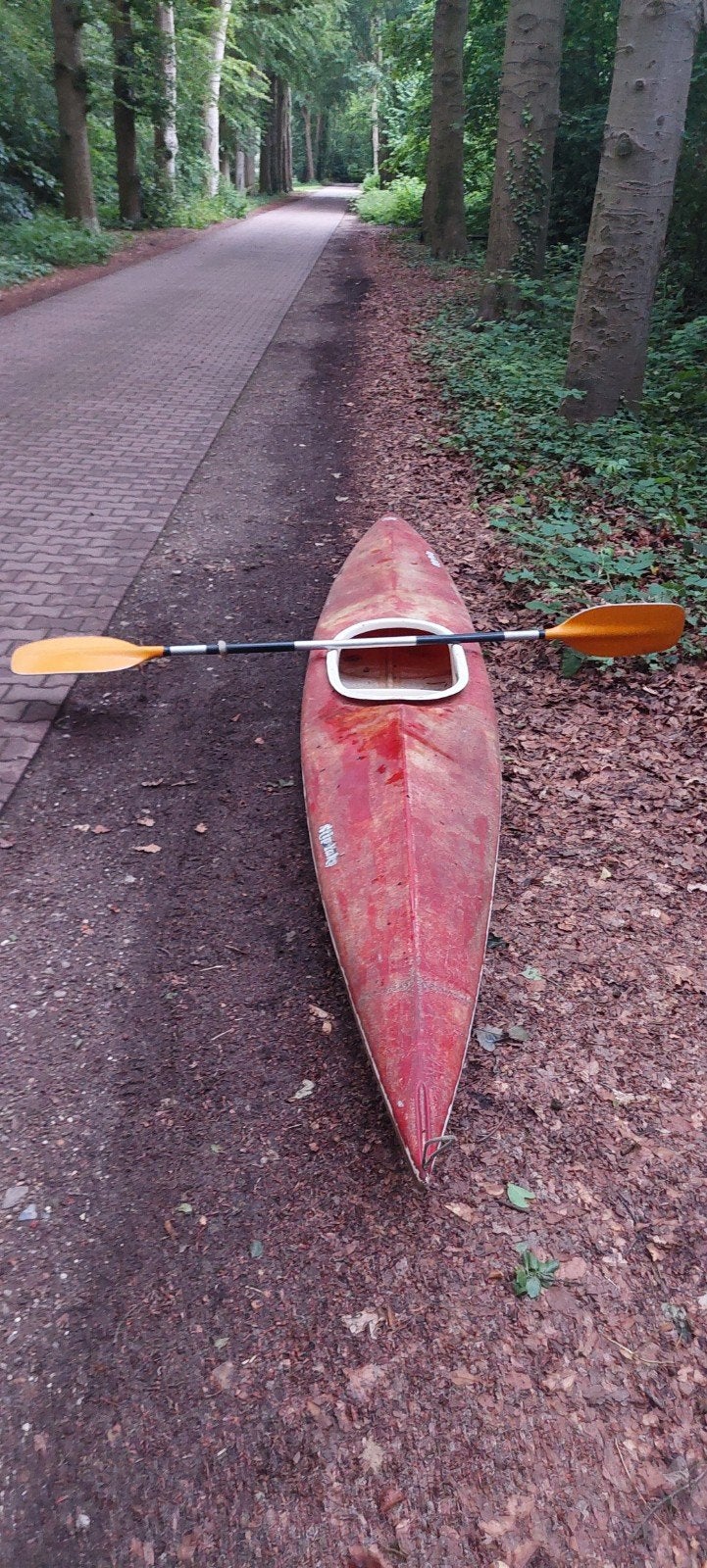 Kayak, 4 meter, met peddels, Ophalen, Gebruikt, Eén persoon, Met peddels