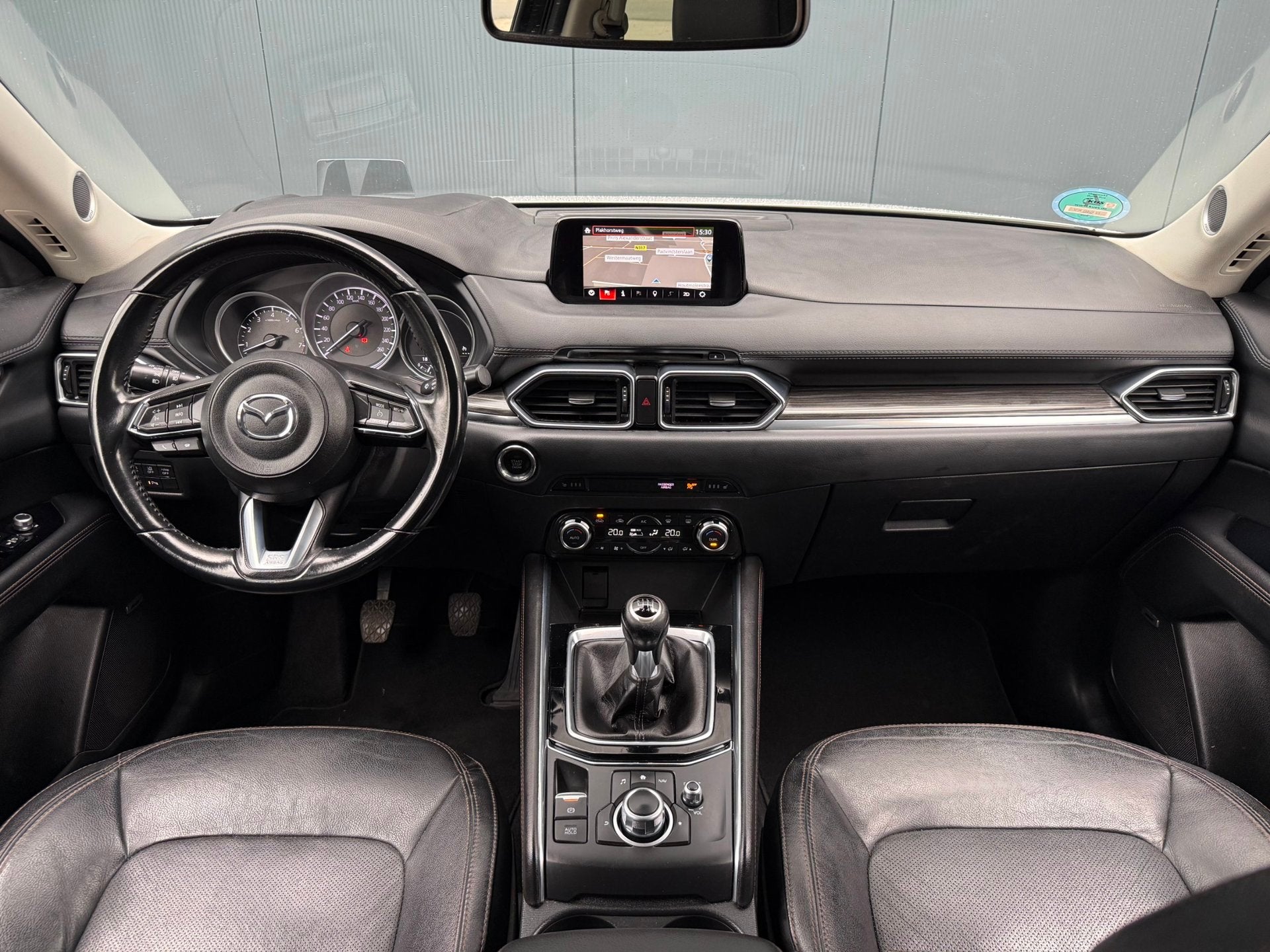 Mazda CX-5 2.0 SkyActiv-G 165 Skylease+ Airco Cruise Leder T, Auto's, Voorwielaandrijving, Zwart, 4 cilinders, 715 kg