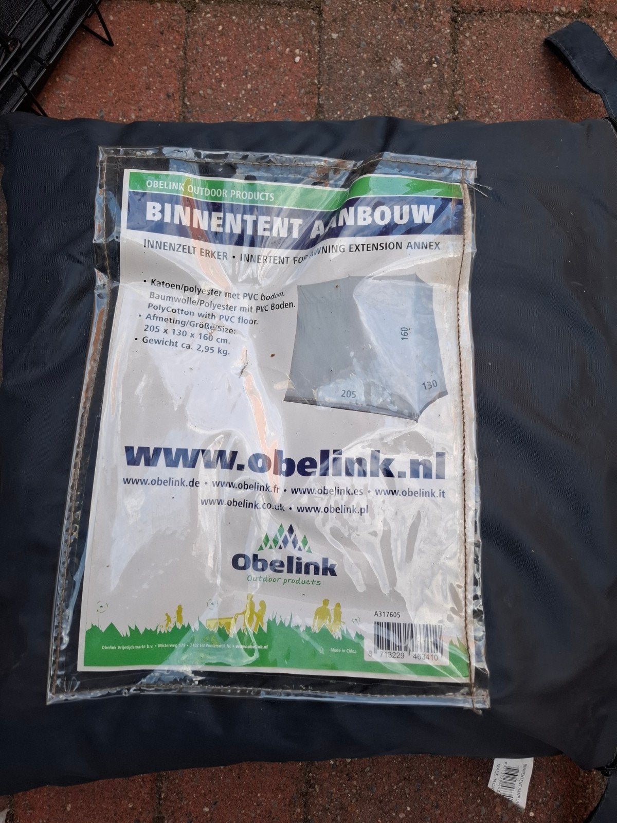 Obelink Binnentent Aanbouw - Katoen/Polyester met PVC bodem, Ophalen, Nieuw, Tot en met 2